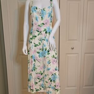Old Navy Pastel Floral Midi Dress With Pockets!